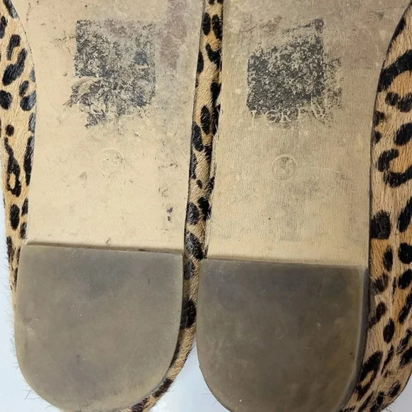 J.crew Addie Leopard Print Loafer Leather Calf Hair Smocking Shoes - Picture 10 of 11